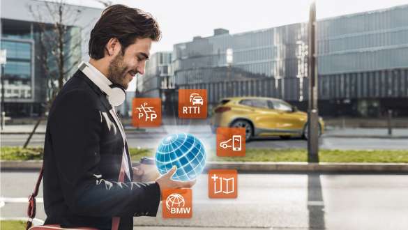 BMW Série 3 Berline, ConnectedPackage Professional. Gros plan frontal de l’affichage du poste de conduite de la BMW Série 3 Berline avec ConnectedPackage Professional.