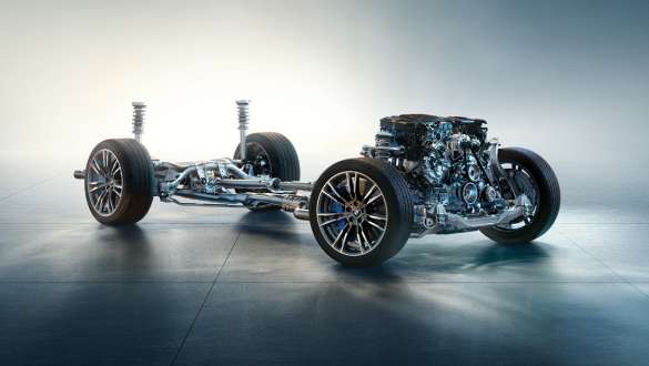 Technologie hybride léger de la BMW Série 5 Touring G31 Technologie hybride léger de la BMW Série 5 Touring G31 restylage 2020, suspension