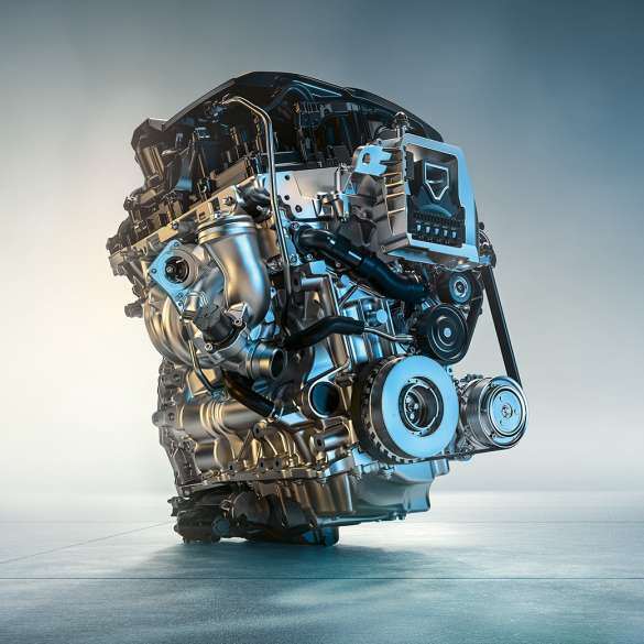 Moteur de la BMW M135i xDrive F40. Moteur essence 4 cylindres M TwinPower Turbo de la BMW M135i xDrive avec 225 kW (306 ch) F40.