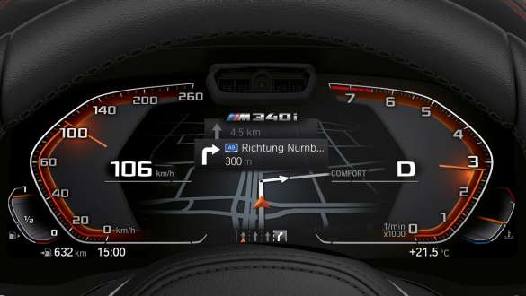 BMW M340i xDrive Touring (G21), combiné des instruments M spécifique BMW M340i xDrive Touring (G21), combiné des instruments M spécifique