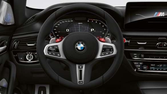 Volant M en cuir BMW M5 Competition avec M Servotronic F90 2020 Volant M en cuir BMW M5 Competition avec M Servotronic F90 LCI restylage 2020 poste de conduite
