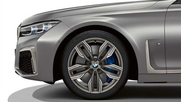 Jantes BMW M 20" en alliage léger, à doubles rayons 760 M, avec monte de pneus mixte G11 BMW M760Li xDrive Berline, jantes BMW M 20" en alliage léger, à doubles rayons 760 M, avec monte de pneus mixte G11