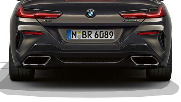 Système d’échappement M sport G14. BMW M850i xDrive Cabrio avec système d’échappement M sport G14.