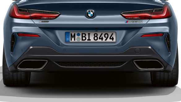 Embouts d’échappement des deux côtés G15. BMW M850i xDrive Coupé avec embouts d’échappement des deux côtés G15.