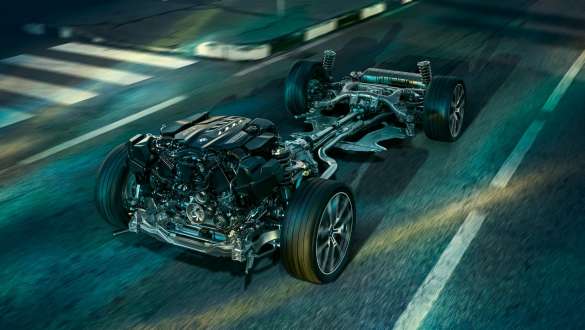 Suspension M adaptative G15. BMW M850i xDrive Coupé avec suspension M adaptative G15.