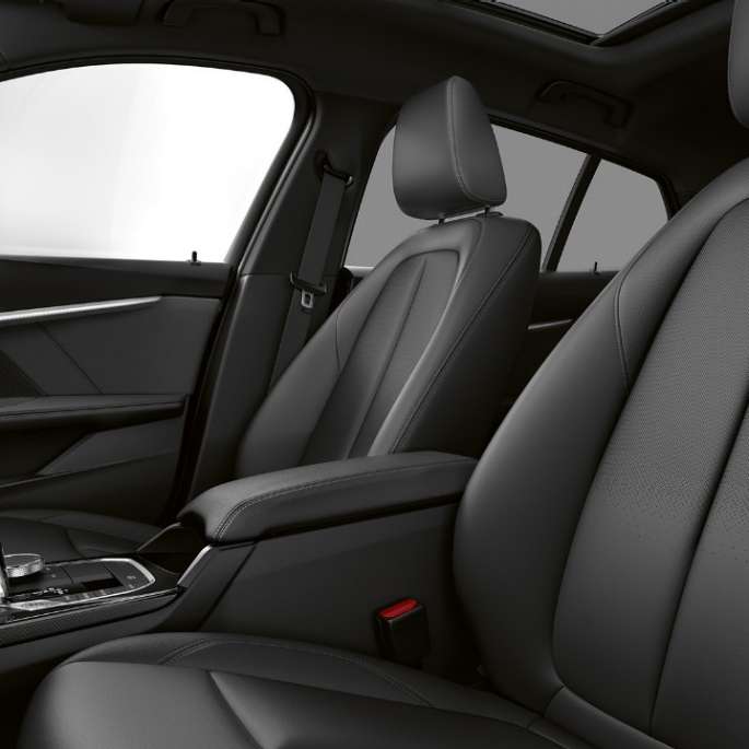 Zetels in leder Dakota. BMW 1 Reeks Model Luxury, interieur met zetels in leder Dakota.