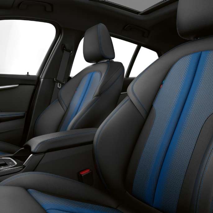 M sportzetels. BMW 1 Reeks Model M Sport, interieur met M sportzetels.