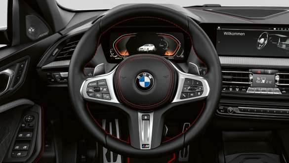 Lederen M stuur met contrastnaad F40 BMW 1 Reeks 128ti F40 lederen M stuur met contrastnaad
