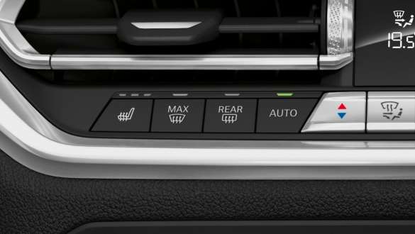 BMW 3 Reeks Berline, Automate My Habits. Frontale close-up van het Cockpit Display van de BMW 3 Reeks Berline met Automate My Habits.