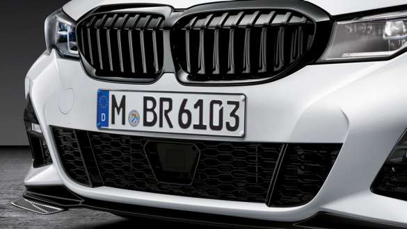 BMW 3 Reeks Berline, M Performance sierrooster vooraan zwart BMW 3 Reeks Berline, M Performance sierrooster vooraan zwart