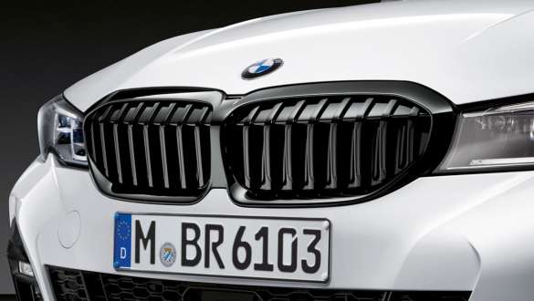 BMW 3 Reeks Berline (G20), M Performance sierrooster vooraan zwart BMW 3 Reeks Berline (G20), M Performance sierrooster vooraan zwart