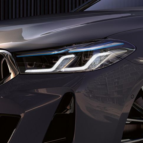 BMW Laserlight BMW 6 Reeks Gran Turismo G32 2020 BMW Laserlight BMW 6 Reeks Gran Turismo 640i xDrive G32 2020 Berninagrau close-up voorkant