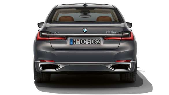 BMW 7 Reeks achterschort BMW 7 Reeks: close-up van de achterschort