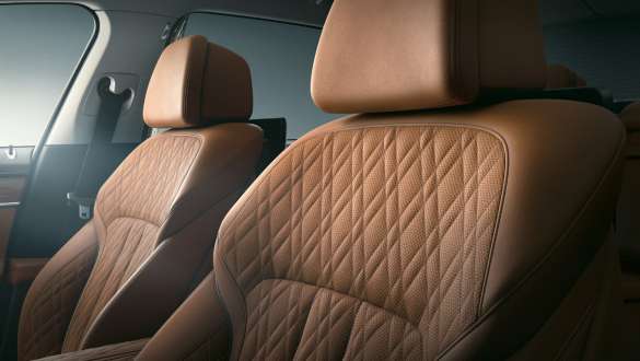 BMW 7 Reeks zetels in leder Nappa BMW 7 Reeks: close-up van de zetels in leder Nappa