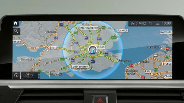BMW 7 Reeks plug-in-hybride G11 G12 navigatiesysteem BMW 7 Reeks plug-in-hybride G11 G12 navigatiesysteem close-up