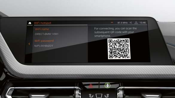 WiFi-hotspot F40. De BMW M135i xDrive met WiFi-hotspot F40.