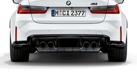 M sportuitlaat BMW M3 Competition Berline G80 2020 BMW M3 Competition Berline G80 2020 M sportuitlaat achteraanzicht