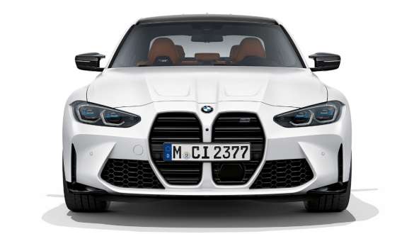 Frontdesign BMW M3 Competition Berline Frozen Brilliant White metallic G80 2020 BMW M3 Competition Berline G80 2020 Frozen Brilliant White metallic frontdesign vooraanzicht
