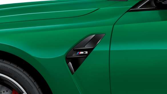 M kieuwen BMW M3 Berline G80 2020 BMW M3 Berline G80 2020 Isle of Man Grün M kieuwen close-up