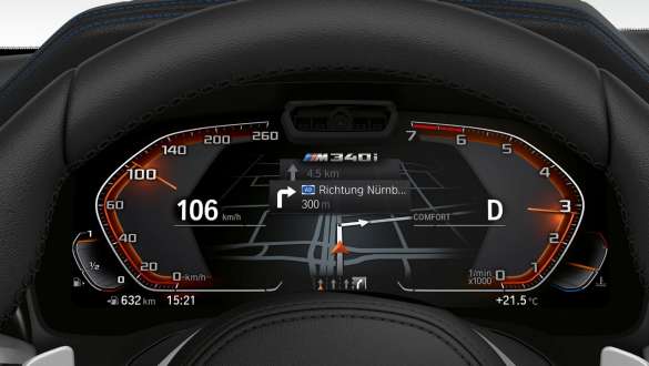M specifieke instrumentencombi BMW M340i xDrive Berline G20 2020 BMW M340i xDrive Berline G20 2020 M specifieke instrumentencombi cockpit interieur