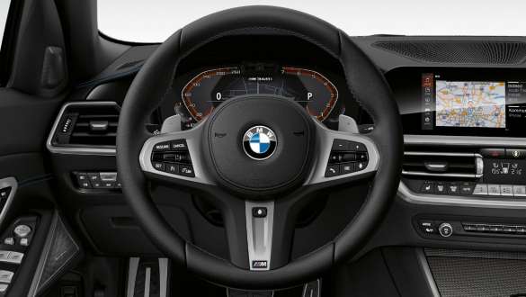 Lederen M stuur BMW M340i xDrive Berline G20 2020 BMW M340i xDrive Berline G20 2020 lederen M stuur cockpit interieur