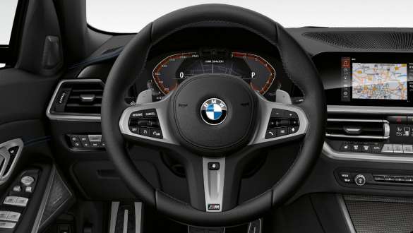 Variable Sport Steering cockpit BMW M340i xDrive Berline G20 2020 Variable Sport Steering BMW M340i xDrive Berline G20 2020 Saphirschwarz metallic cockpit interieur