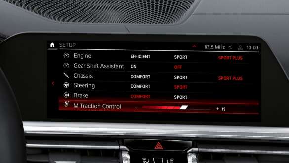 M Setup BMW M3 Berline G80 2020 BMW M3 Berline G80 2020 BMW M3 Setup Control Display interieur