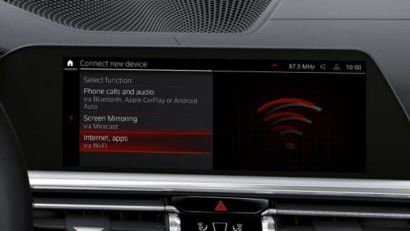 WiFi-hotspot BMW 3 Reeks Berline M wagens G80 G20 BMW 3 Reeks Berline M wagens G80 G20 WiFi-hotspot Control Display interieur