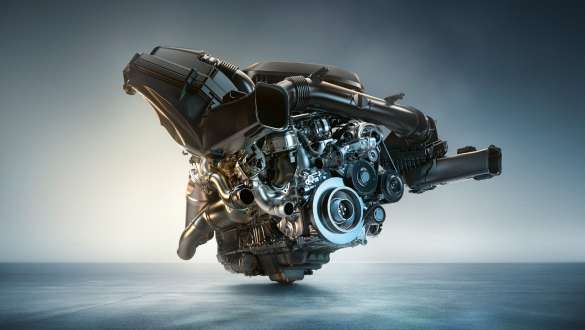 M TwinPower Turbo 6-cilinder-in-lijn benzinemotor BMW M3 Berline G80 2020 M3 Berline G80 2020 BMW M TwinPower Turbo 6-cilinder-in-lijn benzinemotor close-up