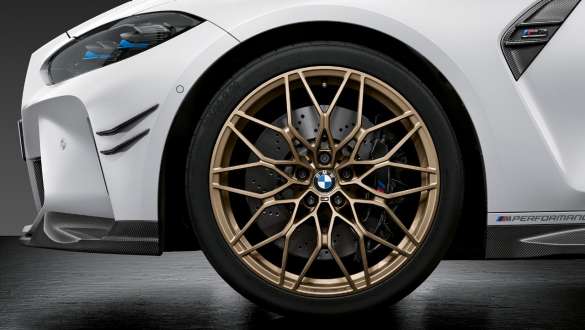 M Performance 20"/21" gesmede velg 1000 M Frozen Goldbronze BMW M3 Berline G80 2020 BMW M3 Berline G80 2020 BMW M3 M Performance 20"/21" gesmede velg 1000 M Frozen Goldbronze close-up
