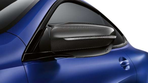 Buitenspiegelbehuizing in Carbon F92. BMW M8 Competition Coupé met spiegelbehuizingen in Carbon F92.