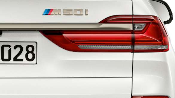 BMW X7 M50i SUV motor BMW X7 M50i SUV motor, G07, modelbenaming op de achterkant