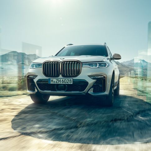 BMW X7 M50d, vooraanzicht BMW X7 M50d in Mineralweiß, vooraanzicht, G07, 2019