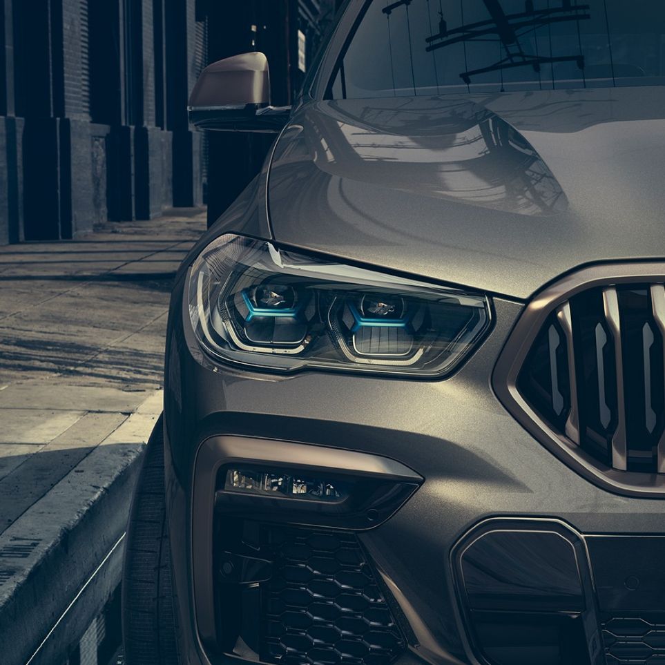 BMW Laserlight G06. Close-up van de BMW X6 met focus op het Laserlight G06.