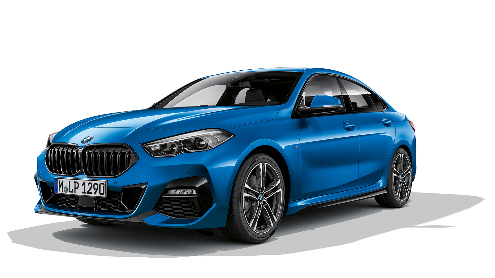 Jantes BMW M en alliage léger, BMW Série 2 Gran Coupé, Modèle M Sport Jantes BMW M en alliage léger BMW Série 2 Gran Coupé Modèle M Sport Misano Blau metallic F44, vue de trois quarts face