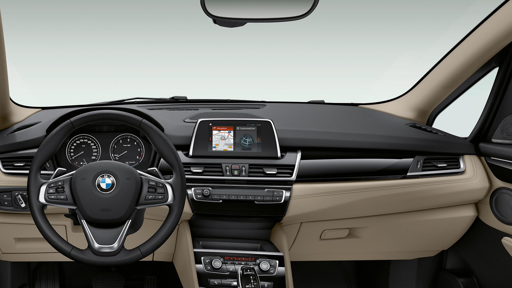 Cockpit BMW 2 Reeks Gran Tourer Model Sport Cockpit BMW 2 Reeks Gran Tourer 220d Model Sport F46 2018 interieur
