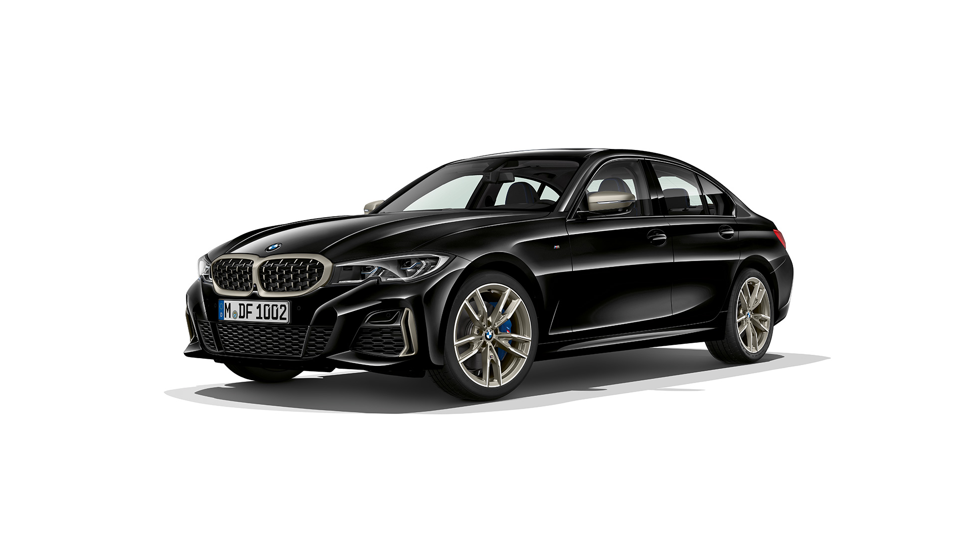 BMW 3 Reeks Berline, BMW M340i xDrive Zijaanzicht in stilstand van de BMW 3 Reeks Berline als M340i xDrive