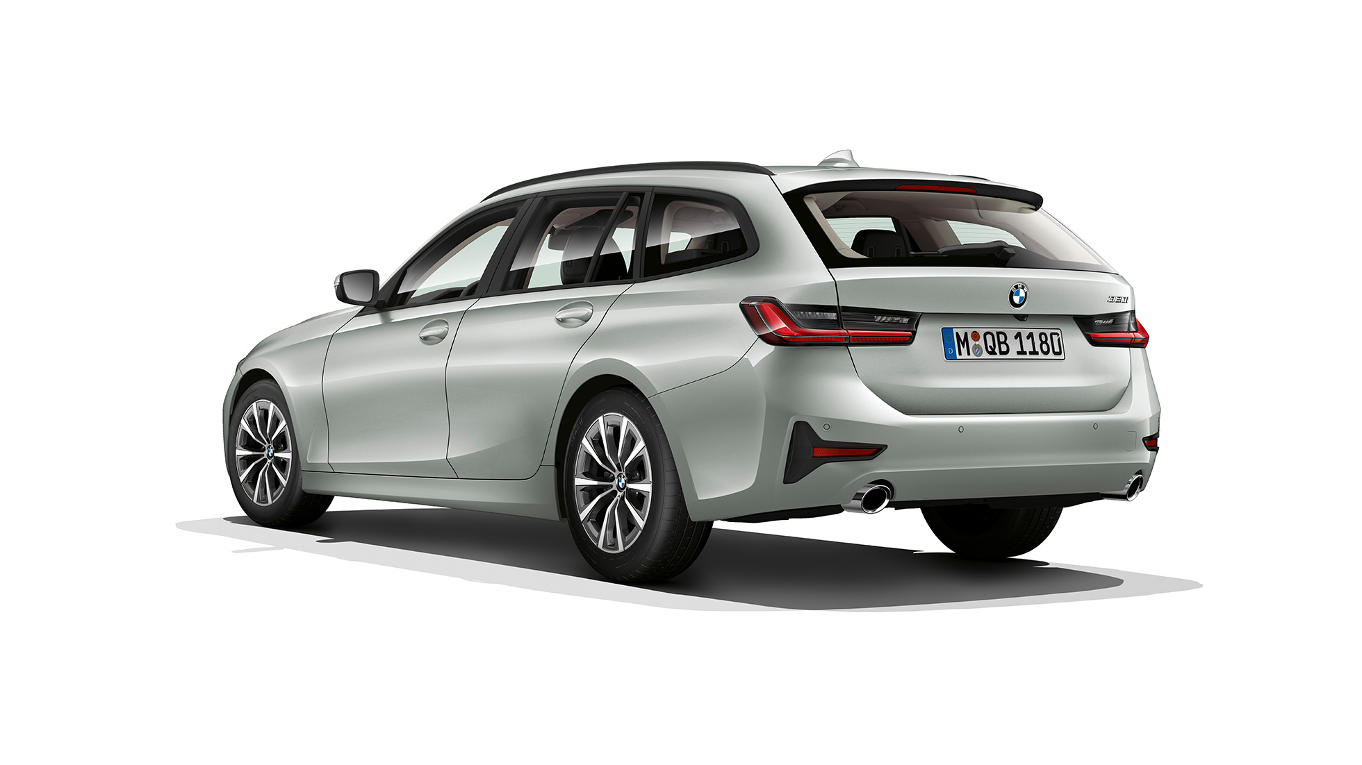 Modèle Advantage, vue de trois quarts arrière G21 BMW Série 3 Touring, Modèle Advantage, vue de trois quarts arrière G21