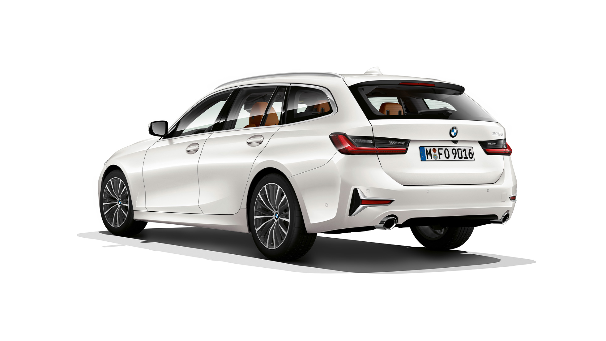 Modèle Luxury, vue de trois quarts arrière G21 BMW Série 3 Touring, Modèle Luxury, vue de trois quarts arrière G21