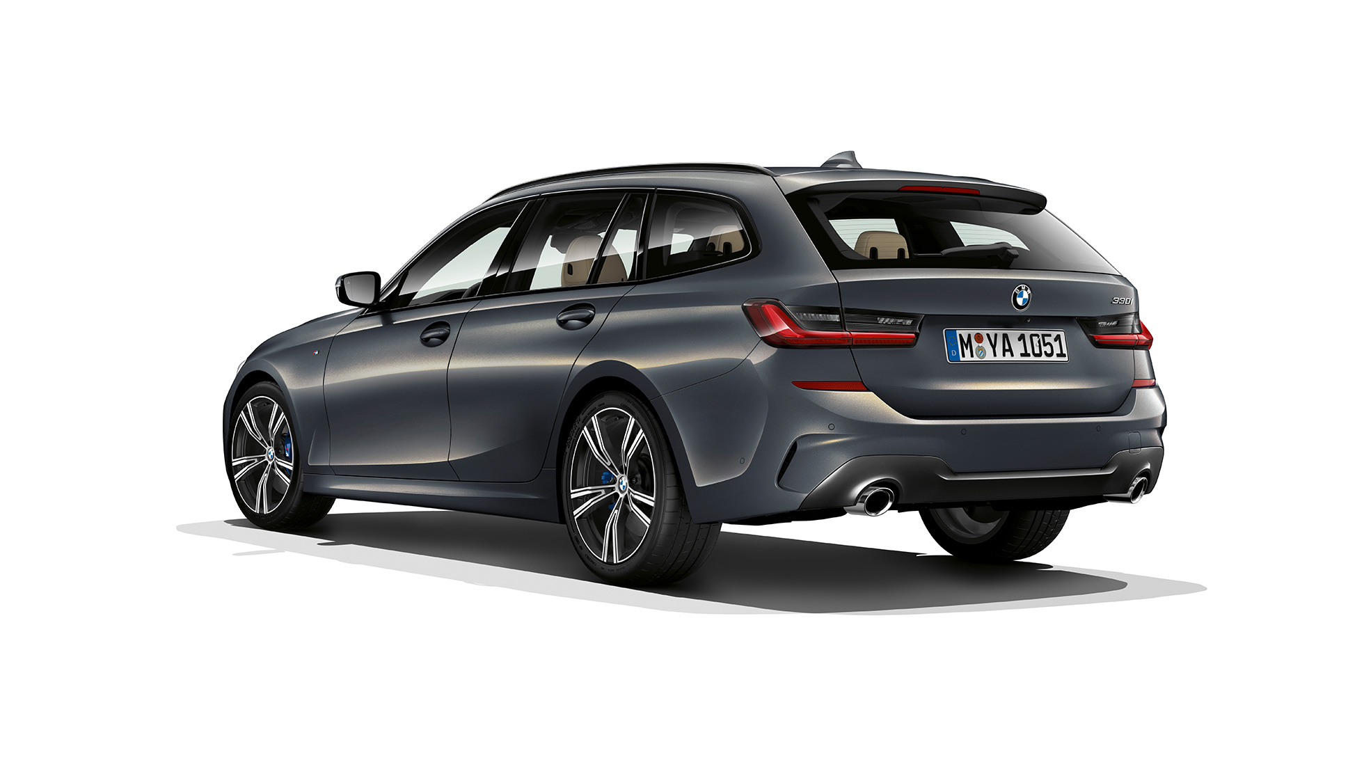 Modèle M Sport, vue de trois quarts arrière G21 BMW Série 3 Touring, Modèle M Sport, vue de trois quarts arrière G21