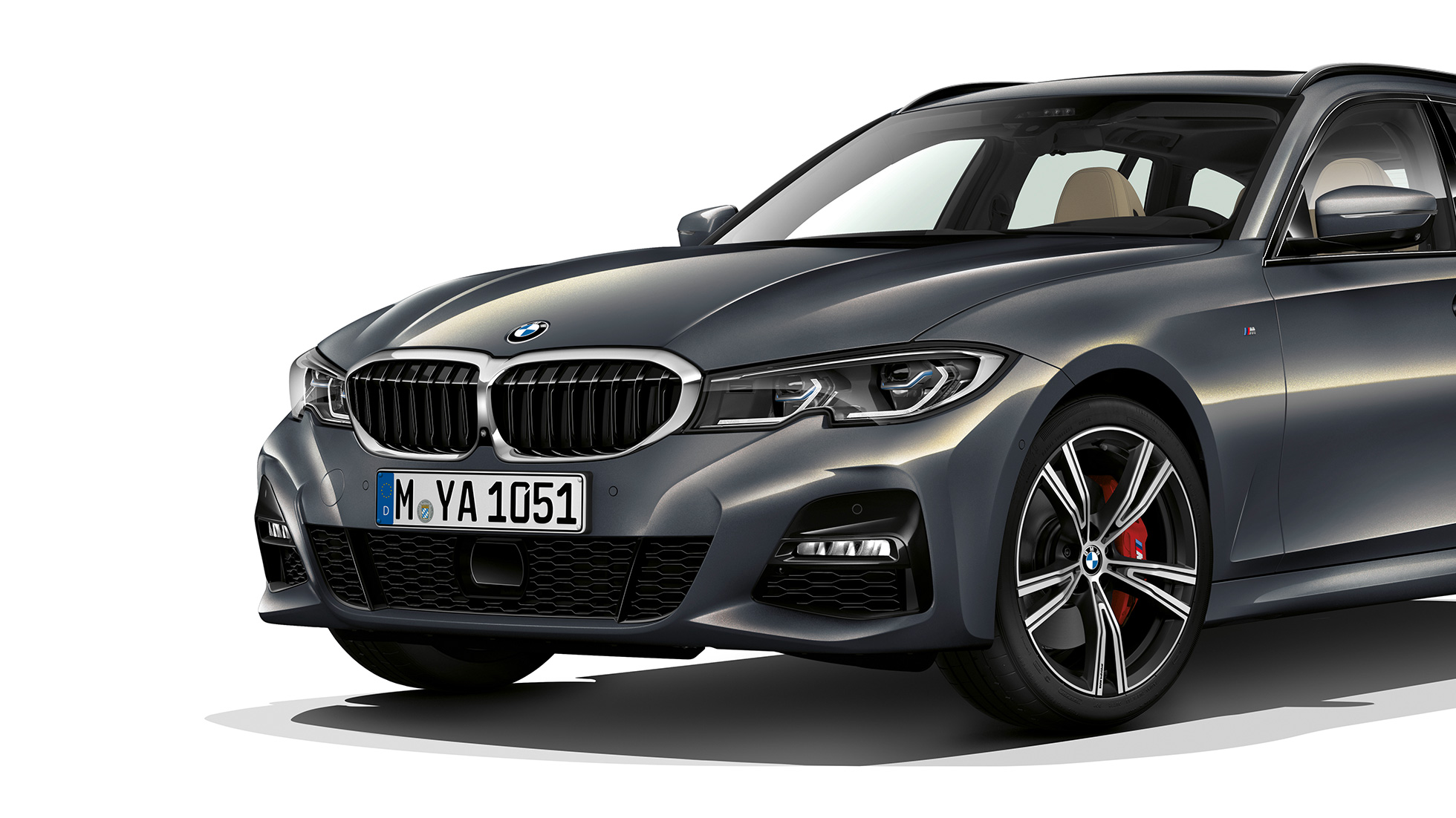 Modèle M Sport, vue de trois quarts avant G21 BMW Série 3 Touring, Modèle M Sport, vue de trois quarts avant G21