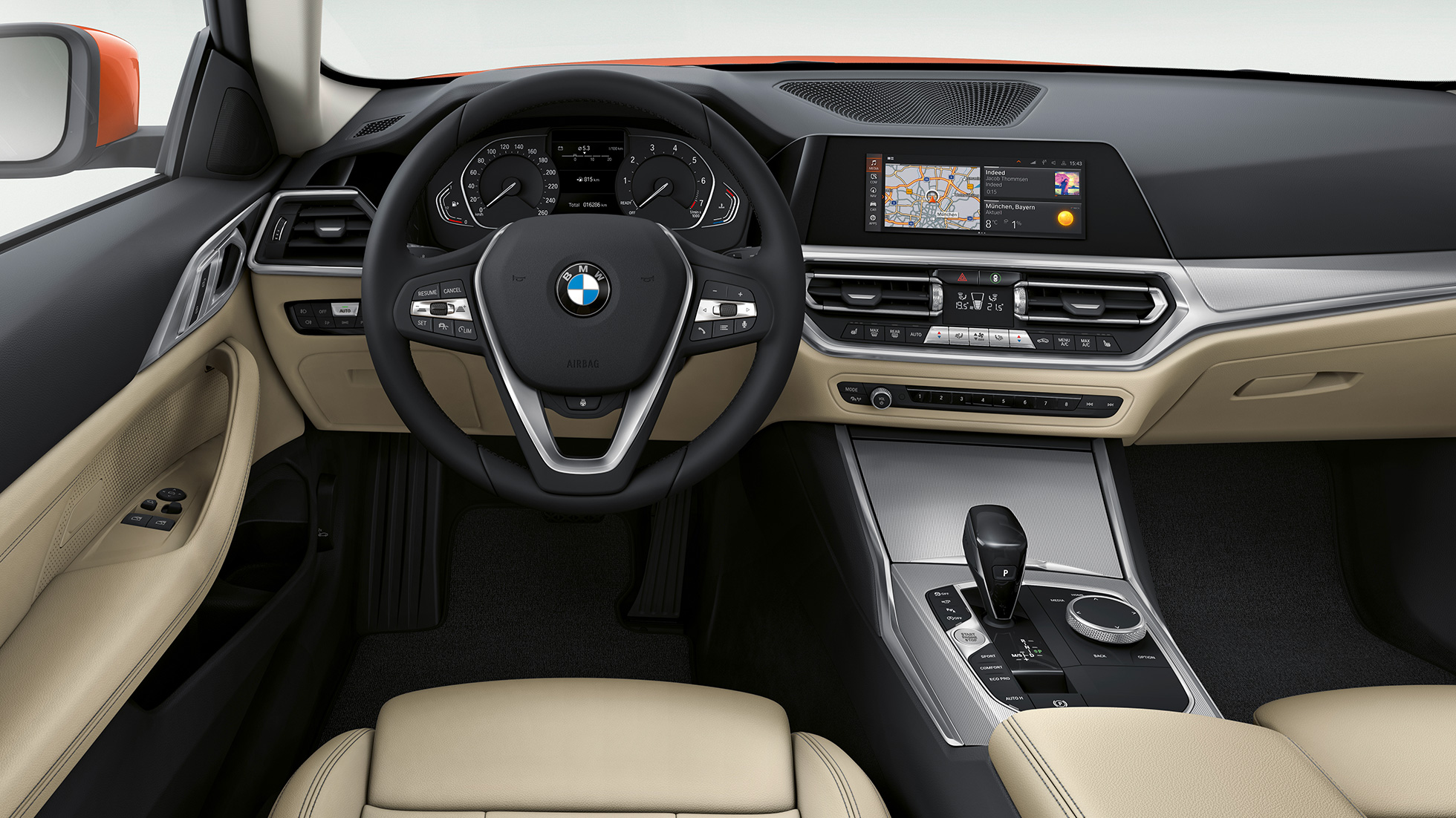 BMW 4 Reeks Coupé basisuitrusting G22 2020 BMW 4 Reeks Coupé G22 2020 basisuitrusting interieur