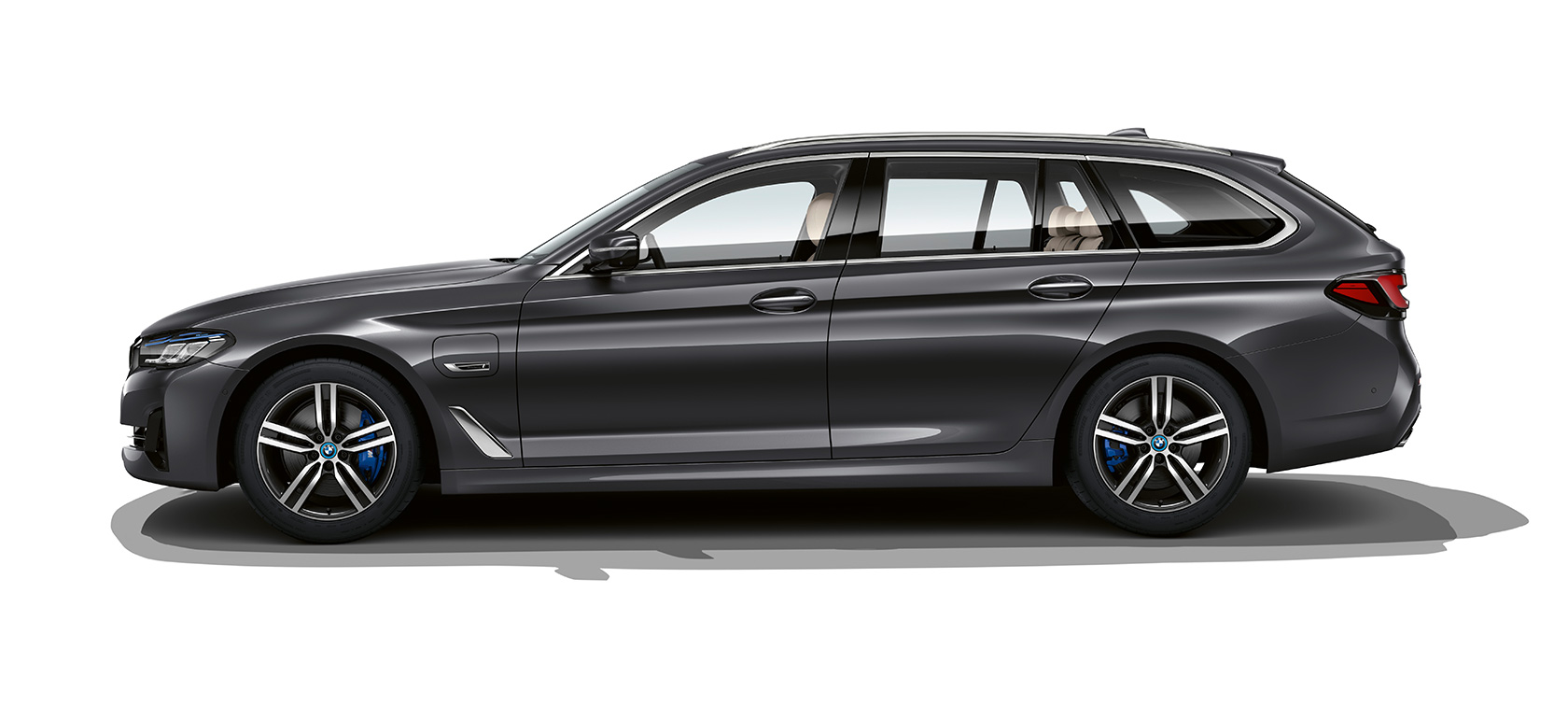 BMW Série 5 Touring G31, à l'arrêt BMW Série 5 Touring G31 restylage 2020, vue de profil à l'arrêt