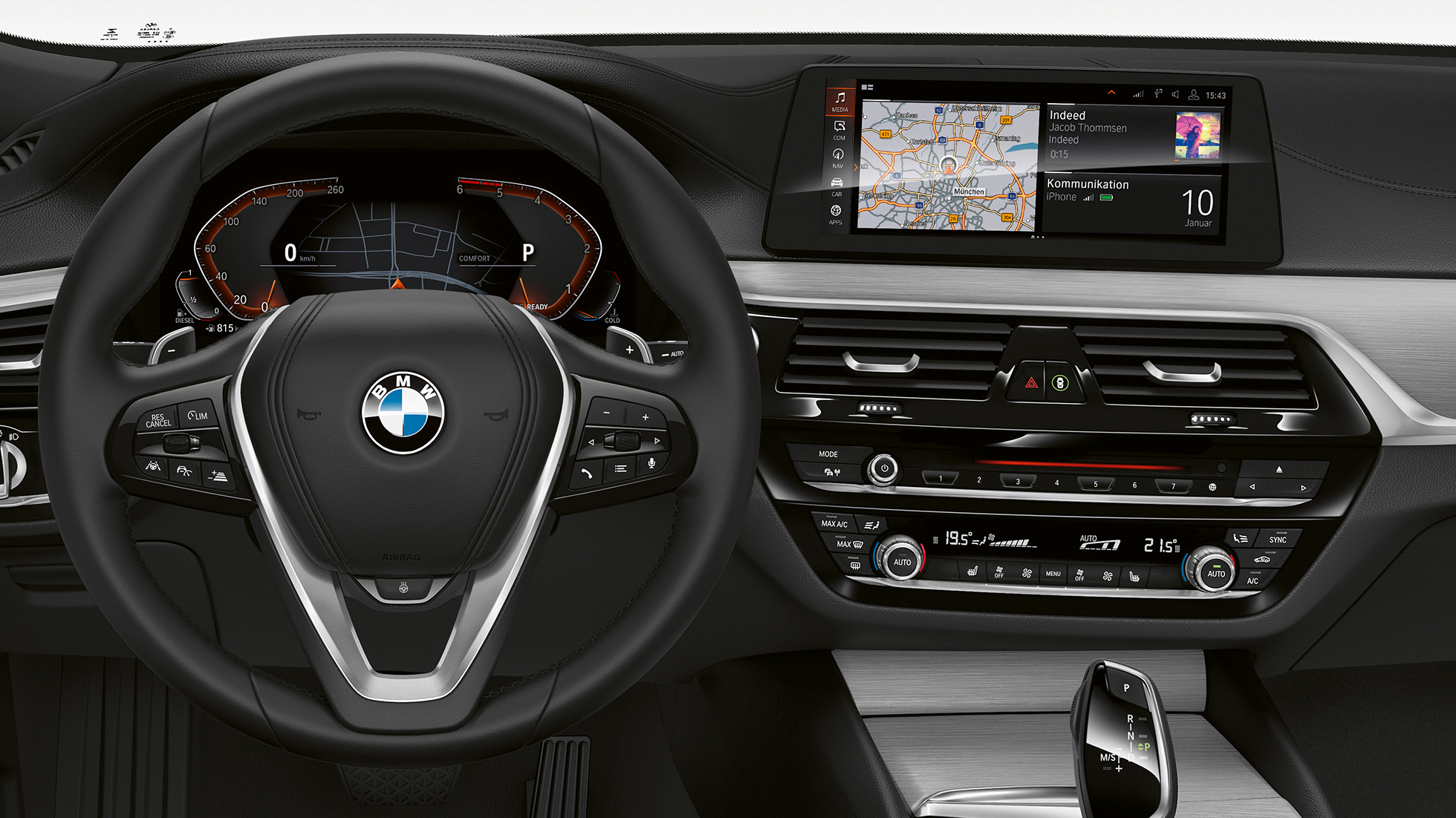 BMW Série 6 Gran Turismo G32 Modèle Sport poste de conduite Inserts de décoration en Schwarz hochglänzend BMW Série 6 Gran Turismo G32 2017 Modèle Sport poste de conduite