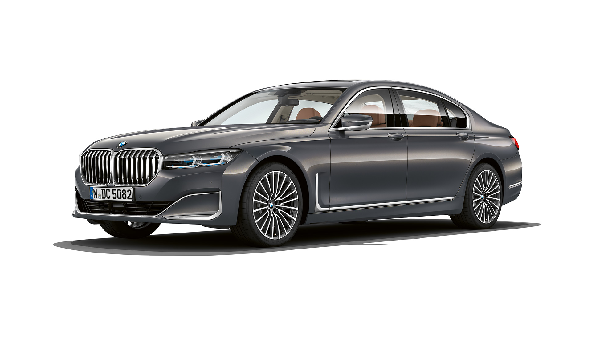 BMW 7 Reeks met Design Pure Excellence Exterieur, driekwart vooraanzicht G11 Grijze BMW 7 Reeks met Design Pure Excellence Exterieur in driekwart vooraanzicht G11