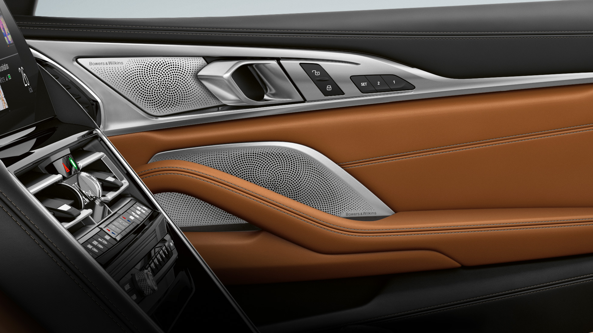BMW M850i xDrive, intérieur, Bowers & Wilkins Diamond Surround Sound System G14. BMW M850i xDrive, intérieur, Bowers & Wilkins Diamond Surround Sound System G14.