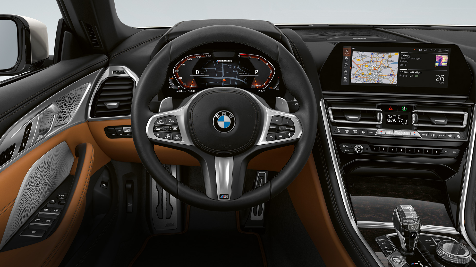 BMW M850i xDrive, volant M en cuir multifonctions avec palettes de changement de vitesse G14 BMW M850i xDrive, volant M en cuir multifonctions avec palettes de changement de vitesse G14