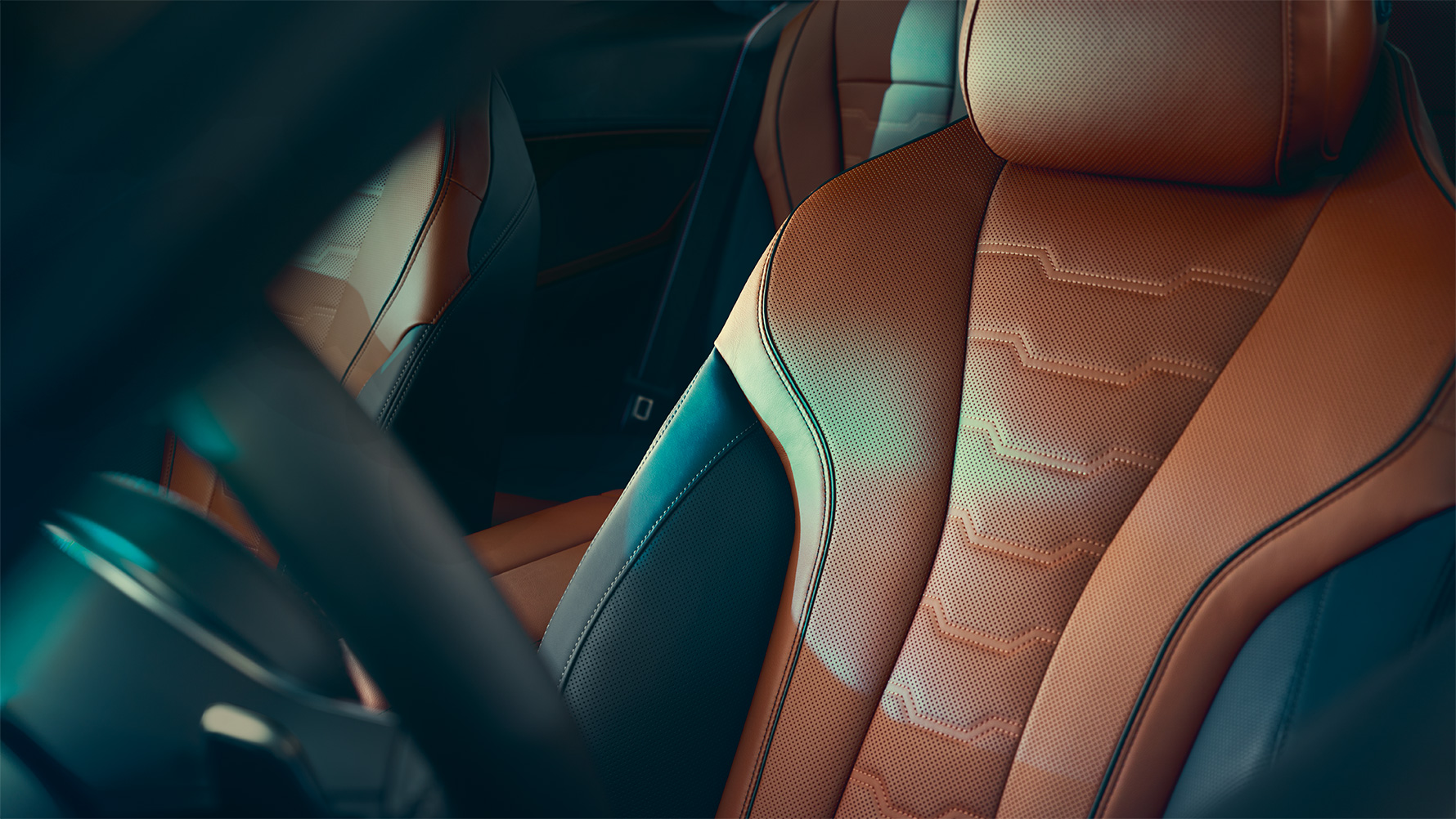 BMW 8 Reeks Coupé, multifunctionele zetel Close-up van de BMW 8 Reeks Coupé multifunctionele zetels in leder Merino.