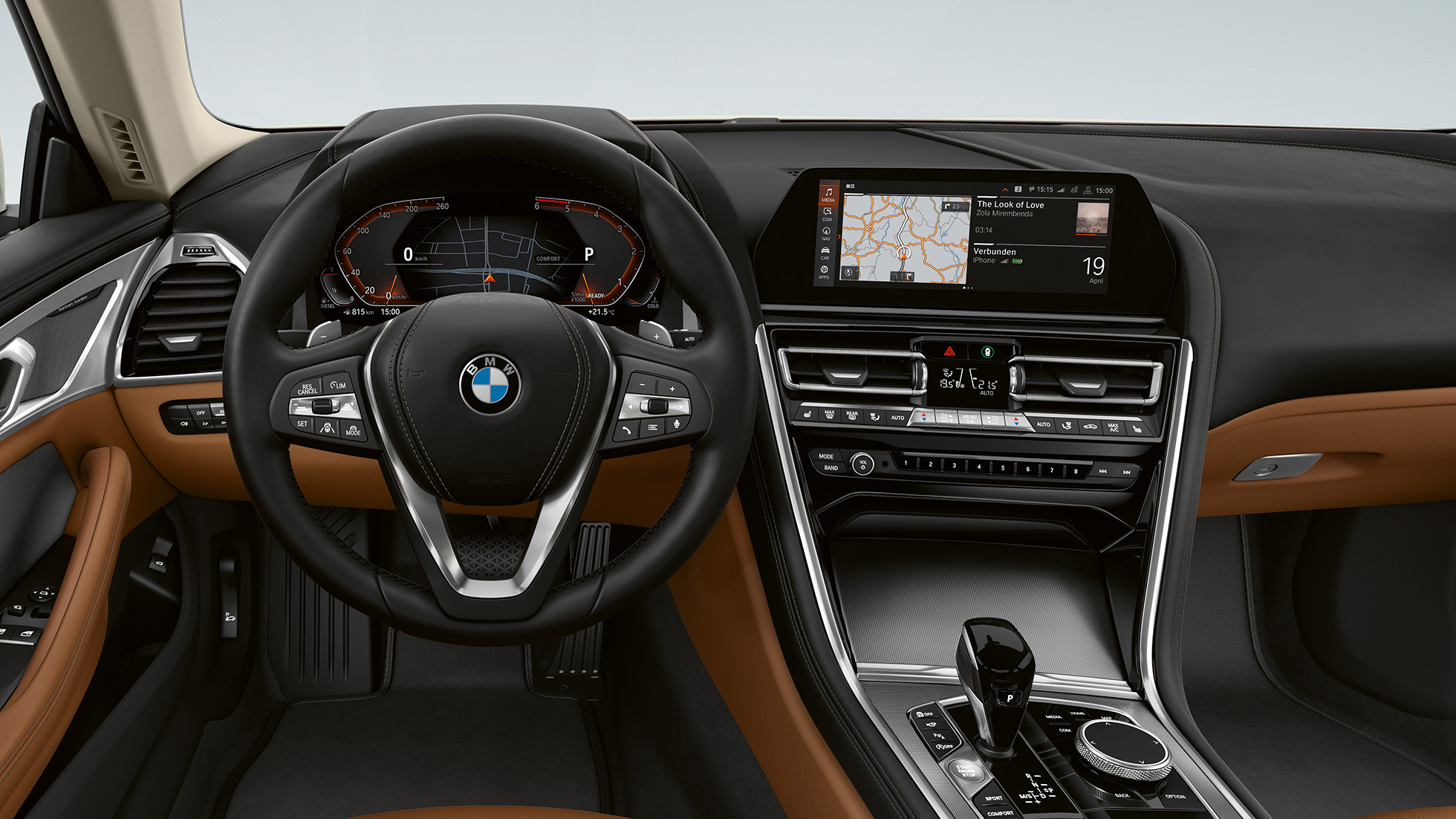 Decoratieve lijsten in Aluminium Mesheffect dunkel G15. BMW 8 Reeks Coupé, cockpit, decoratieve lijsten in Aluminium Mesheffect dunkel G15.
