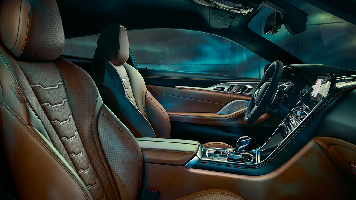 L'intérieur de la BMW Série 8 Coupé. L'intérieur de la BMW Série 8 Coupé avec équipement BMW Individual.